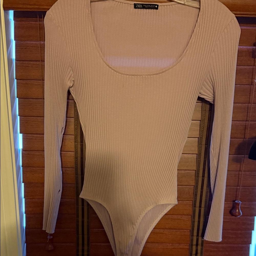 Zara Light Purple Ribbed Bodysuit